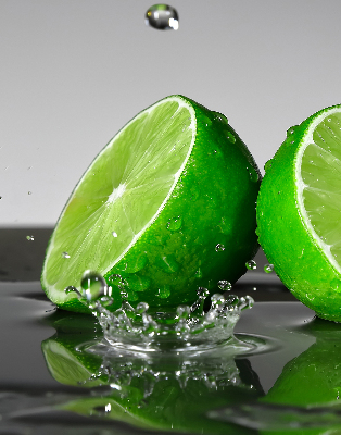 Rolgordijn verduisterend Limoenen in water
