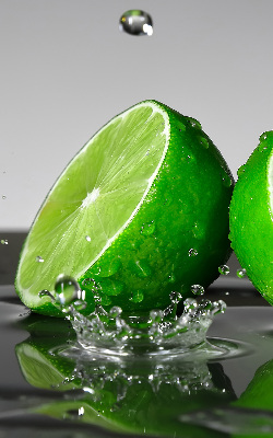 Rolgordijn verduisterend Limoenen in water