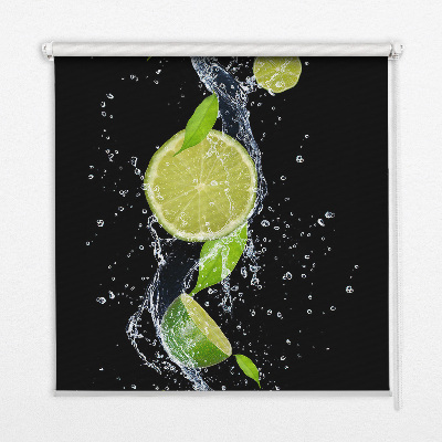 Rolgordijn voor het raam Kalk die in het water valt