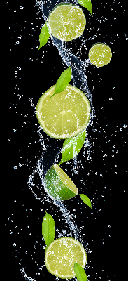 Rolgordijn voor het raam Kalk die in het water valt