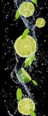 Rolgordijn voor het raam Kalk die in het water valt