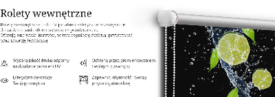 Rolgordijn voor het raam Kalk die in het water valt