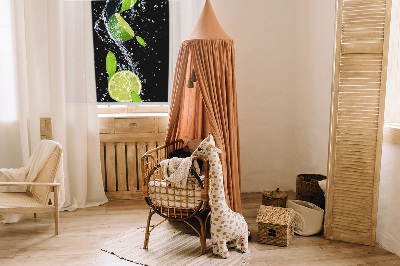 Rolgordijn voor het raam Kalk die in het water valt