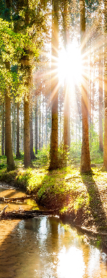 Rolgordijn verduisterend De zon schijnt door de bomen