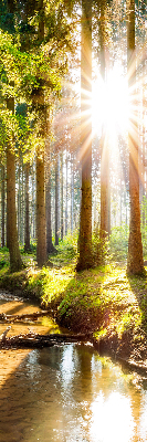 Rolgordijn verduisterend De zon schijnt door de bomen