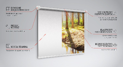 Rolgordijn verduisterend De zon schijnt door de bomen