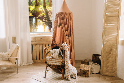 Rolgordijn verduisterend De zon schijnt door de bomen
