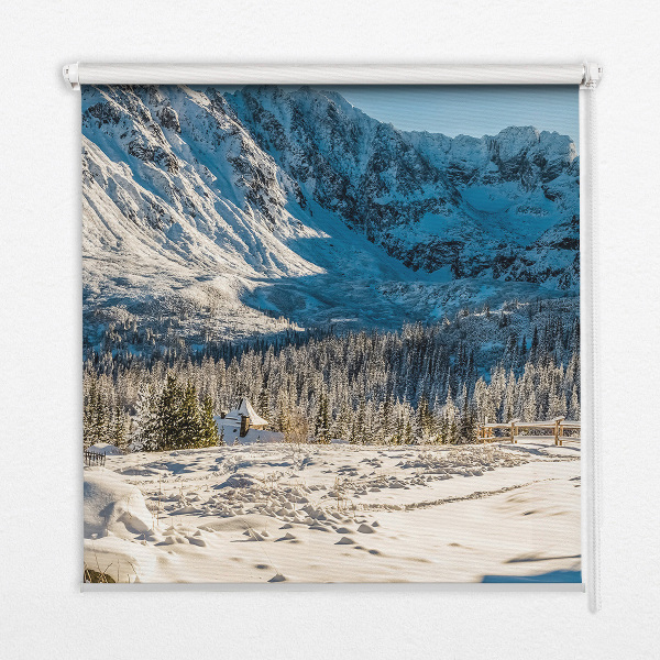 Rolgordijn voor het raam Bergen