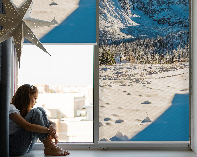 Rolgordijn voor het raam Bergen