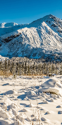 Rolgordijn voor het raam Bergen