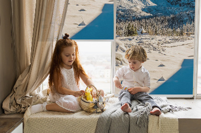 Rolgordijn voor het raam Bergen