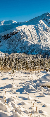 Rolgordijn voor het raam Bergen