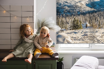 Rolgordijn voor het raam Bergen