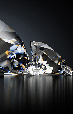 Rolgordijn voor het raam Diamanten