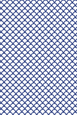 Rolgordijn verduisterend Blauwe schubben