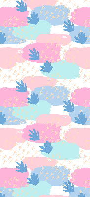 Rolgordijn voor het raam Sporen op een gekleurde achtergrond