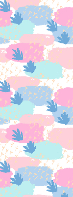 Rolgordijn voor het raam Sporen op een gekleurde achtergrond