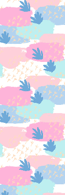 Rolgordijn voor het raam Sporen op een gekleurde achtergrond