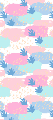 Rolgordijn voor het raam Sporen op een gekleurde achtergrond