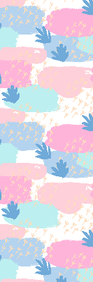 Rolgordijn voor het raam Sporen op een gekleurde achtergrond