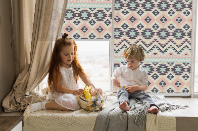 Rolgordijn voor het raam Driehoekpatroon