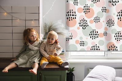 Rolgordijn verduisterend Zwarte gestippelde vlekken