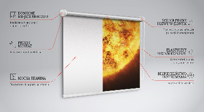 Rolgordijn voor het raam Geel gaas
