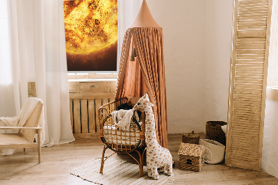 Rolgordijn voor het raam Geel gaas