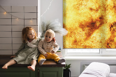 Rolgordijn voor het raam Geel gaas