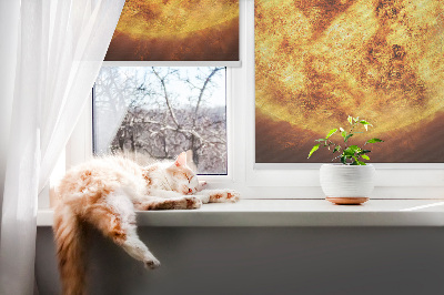 Rolgordijn voor het raam Geel gaas