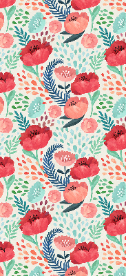 Rolgordijn voor het raam Papaver