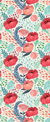 Rolgordijn voor het raam Papaver