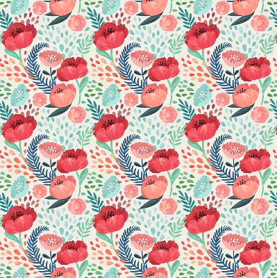 Rolgordijn voor het raam Papaver