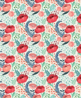 Rolgordijn voor het raam Papaver