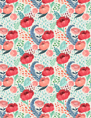 Rolgordijn voor het raam Papaver