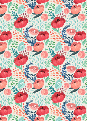 Rolgordijn voor het raam Papaver