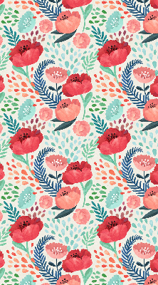 Rolgordijn voor het raam Papaver