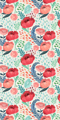 Rolgordijn voor het raam Papaver