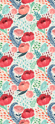 Rolgordijn voor het raam Papaver