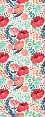 Rolgordijn voor het raam Papaver