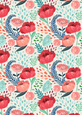 Rolgordijn voor het raam Papaver