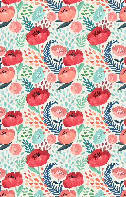 Rolgordijn voor het raam Papaver