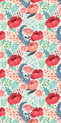 Rolgordijn voor het raam Papaver