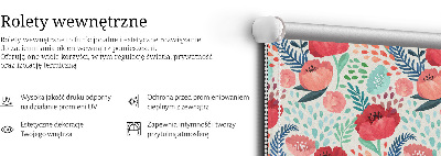 Rolgordijn voor het raam Papaver