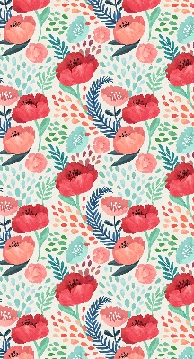 Rolgordijn voor het raam Papaver