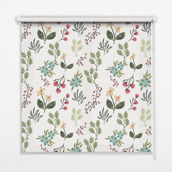 Rolgordijn voor het raam Planten