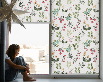 Rolgordijn voor het raam Planten