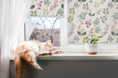 Rolgordijn voor het raam Planten