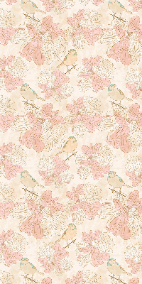 Rolgordijn verduisterend Vogels tussen de bloemen