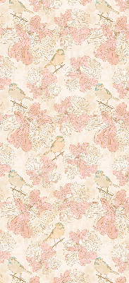 Rolgordijn verduisterend Vogels tussen de bloemen